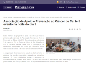 Reportagem Primeira Hora